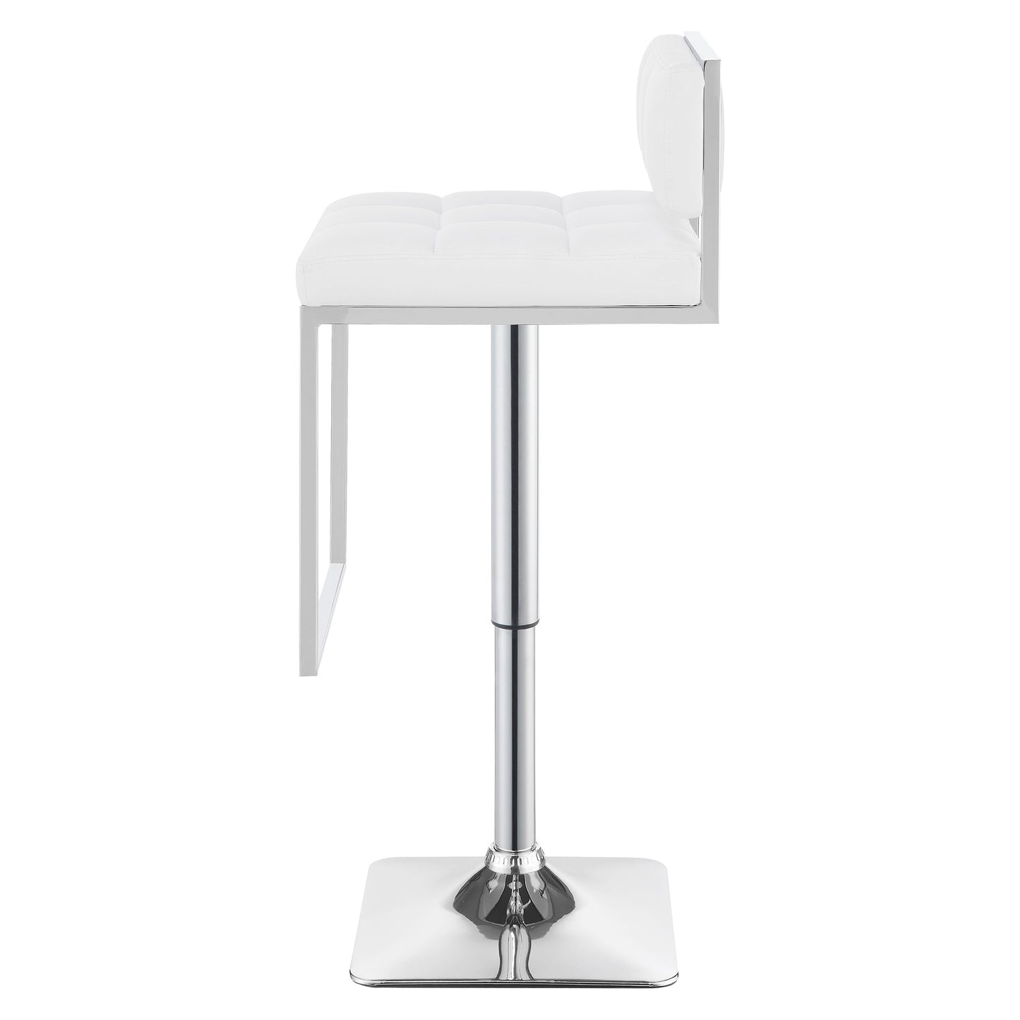 Alameda Adjustable Bar Stool White and Chrome