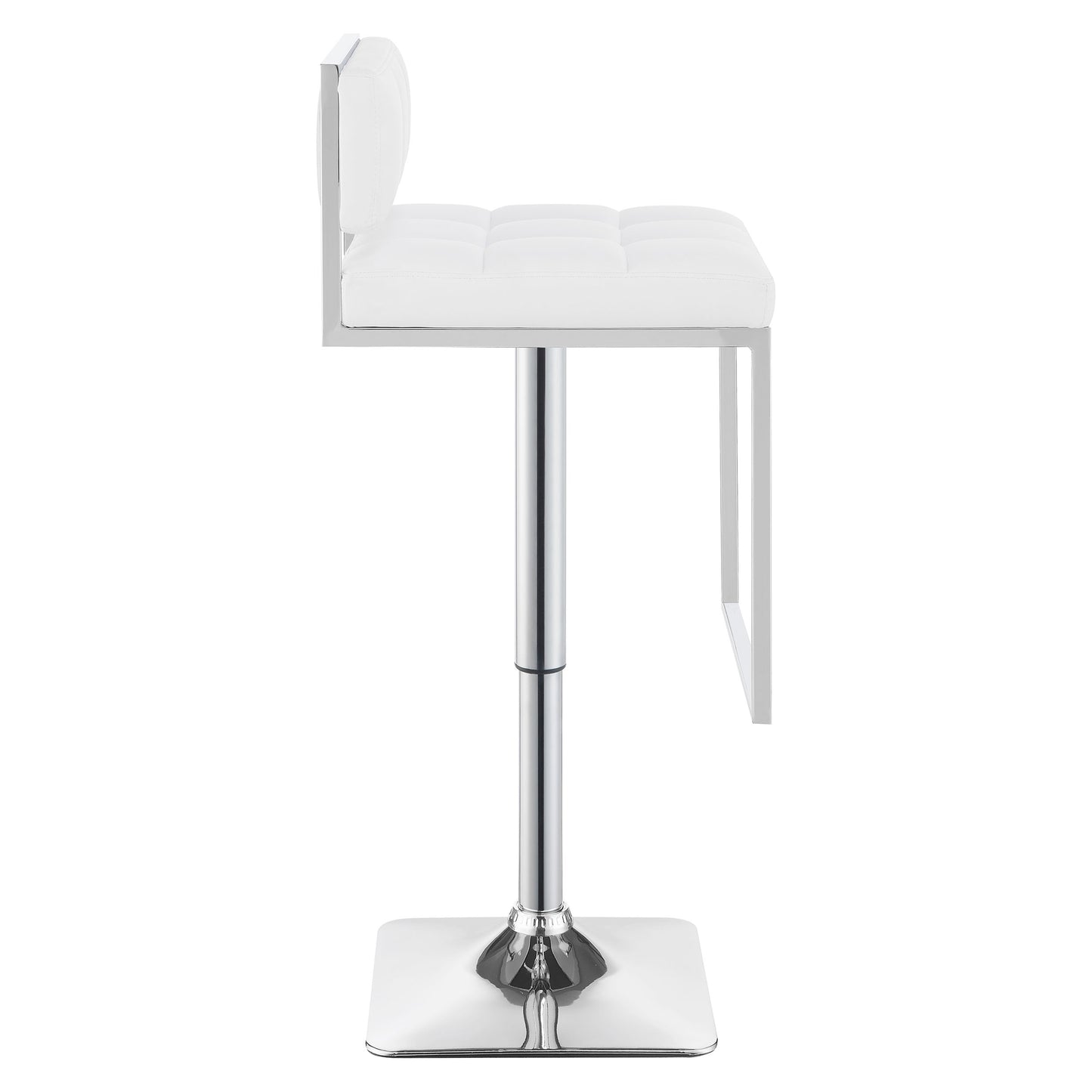 Alameda Adjustable Bar Stool White and Chrome
