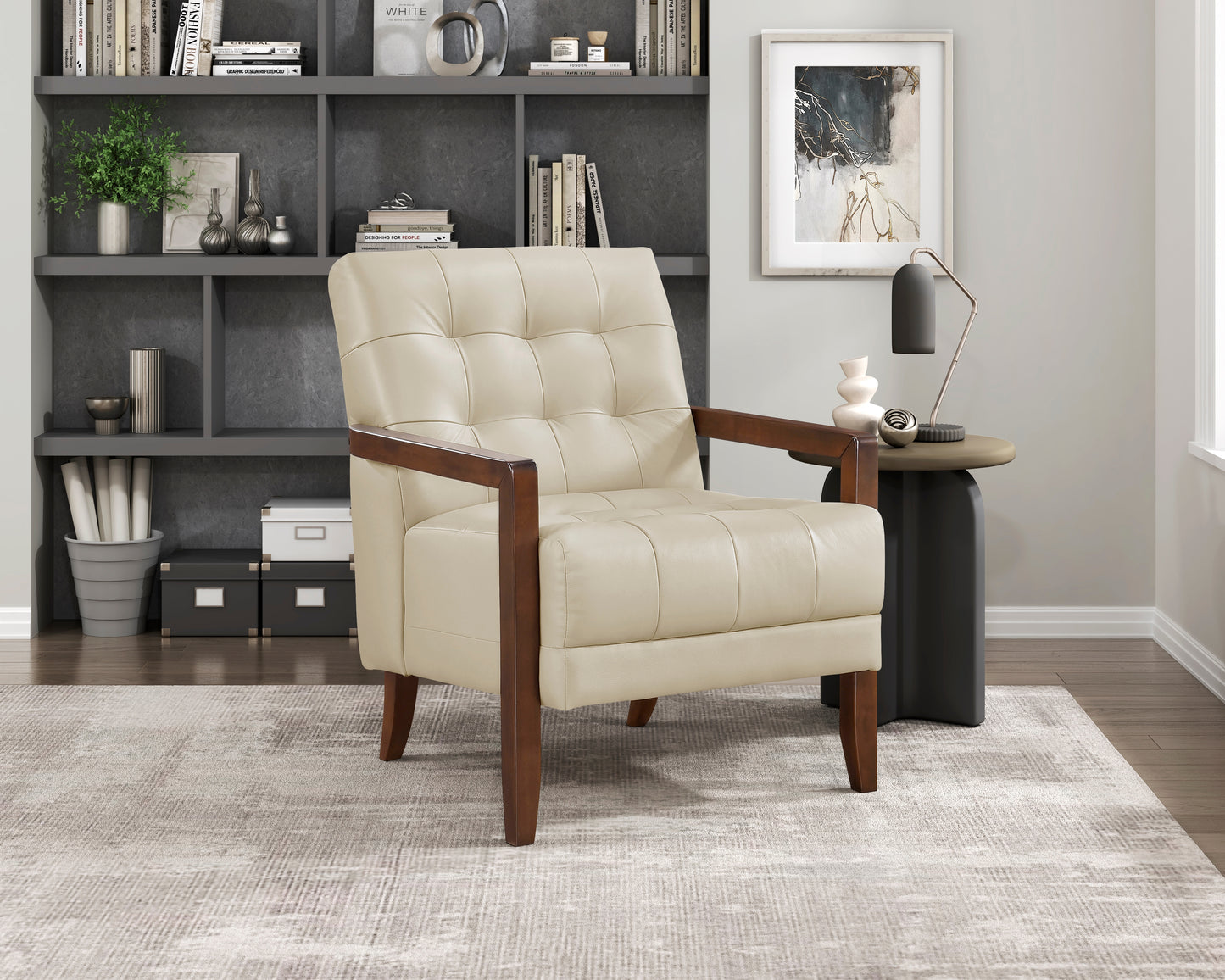 Homelegance Crafton Accent Chair in Beige Upholstery 1010BEG-1