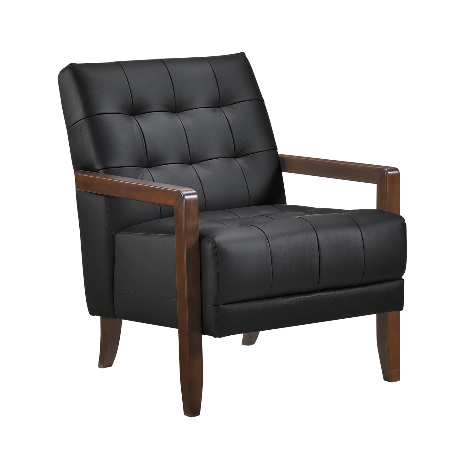 Homelegance Crafton Accent Chair in Black Upholstery 1010BLK-1