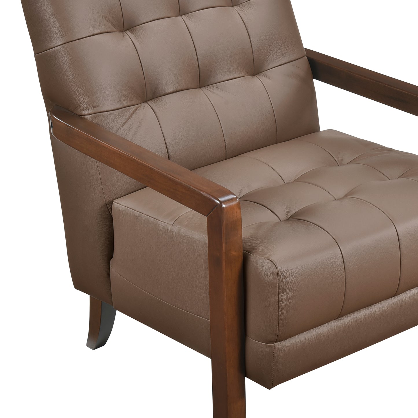 Homelegance Crafton Accent Chair in Rich Brown Upholstery 1010BRW-1