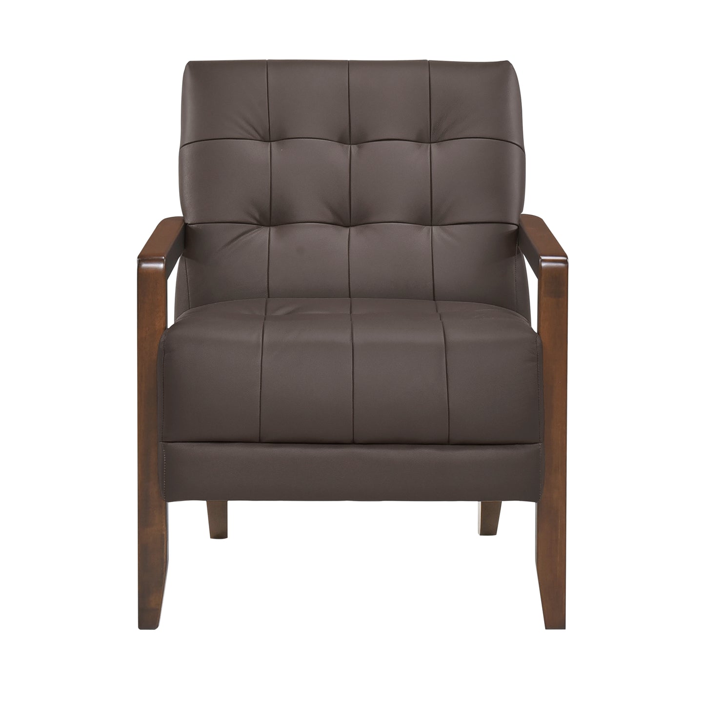 Homelegance Crafton Accent Chair in Dark Brown Leather 1010DBR-1