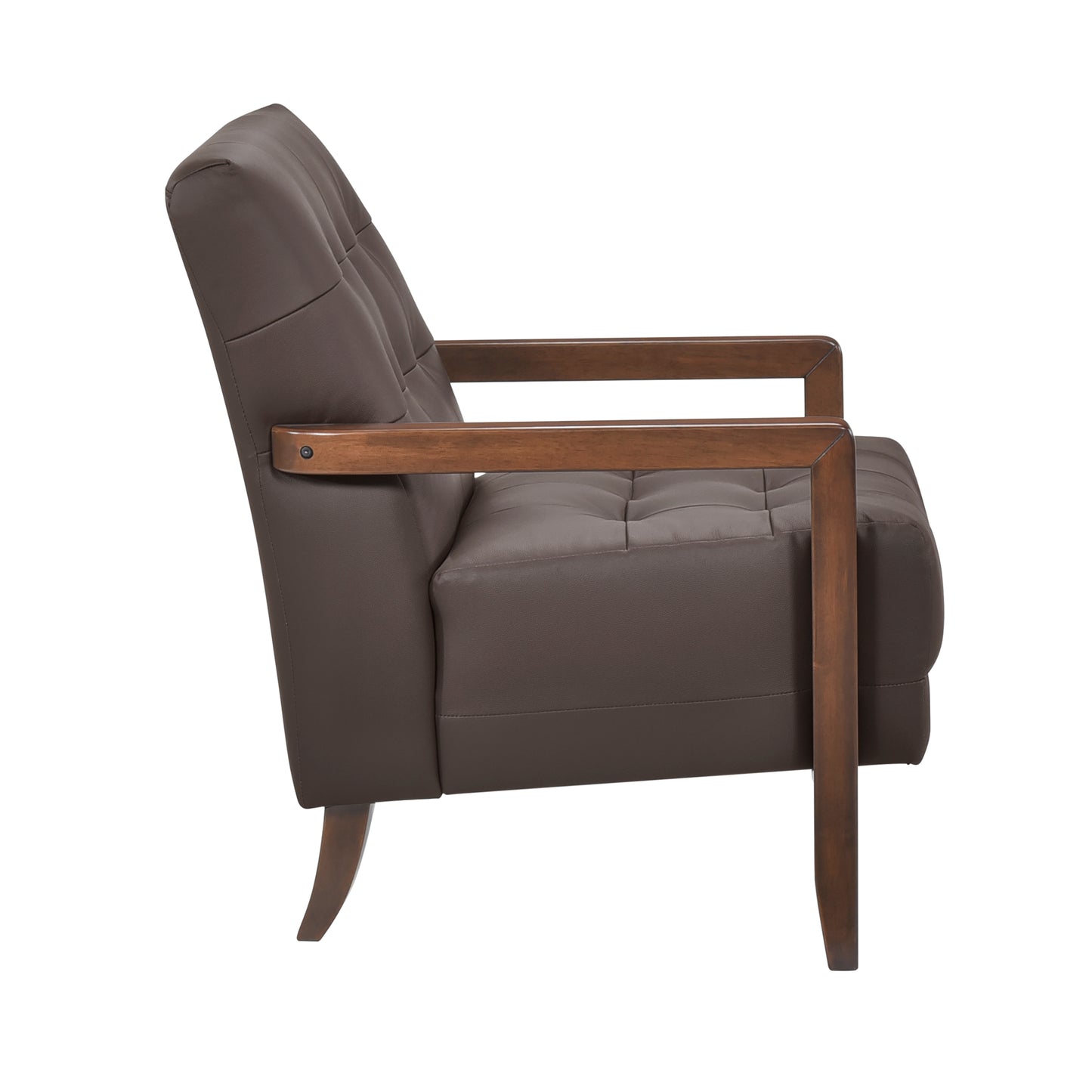 Homelegance Crafton Accent Chair in Dark Brown Leather 1010DBR-1