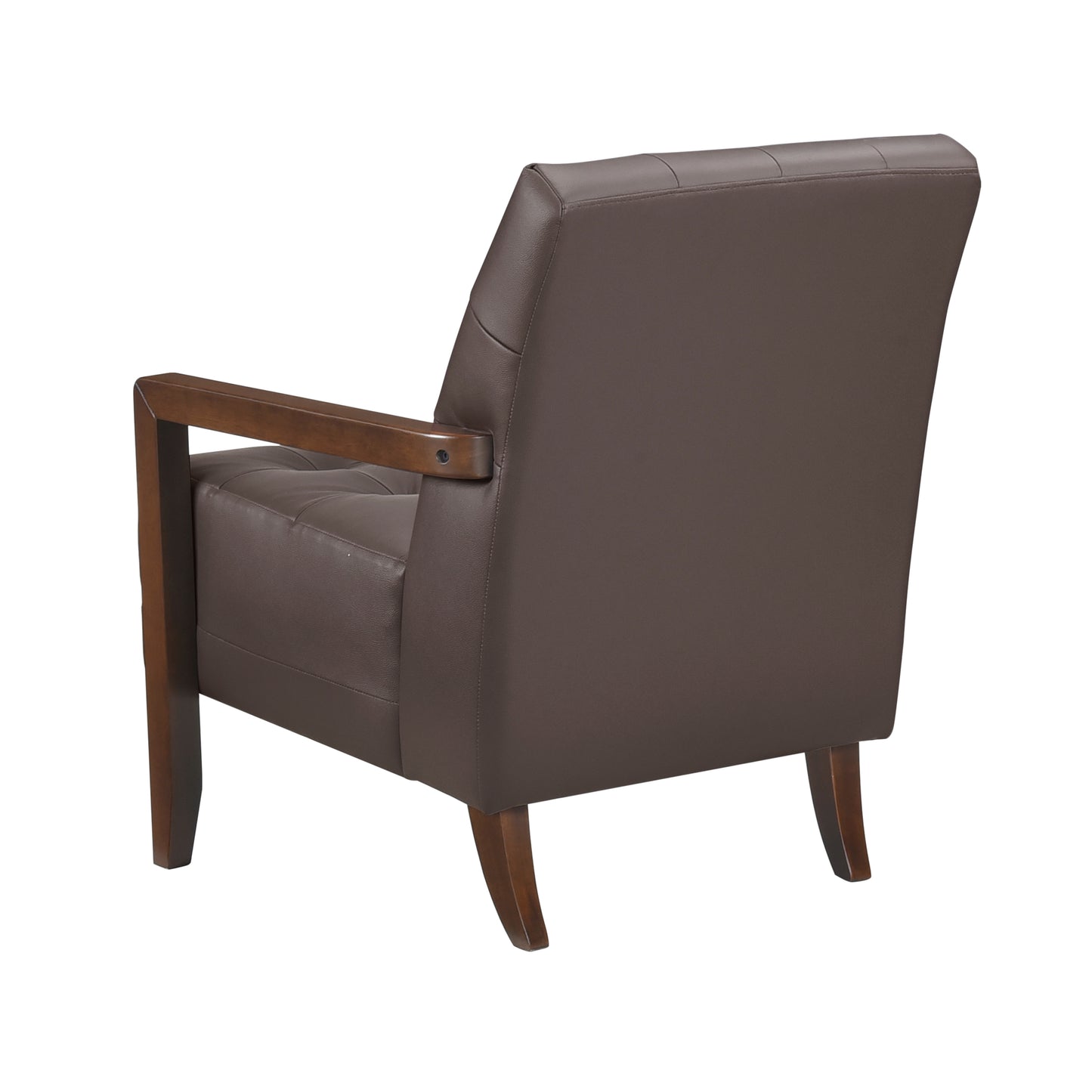 Homelegance Crafton Accent Chair in Dark Brown Leather 1010DBR-1