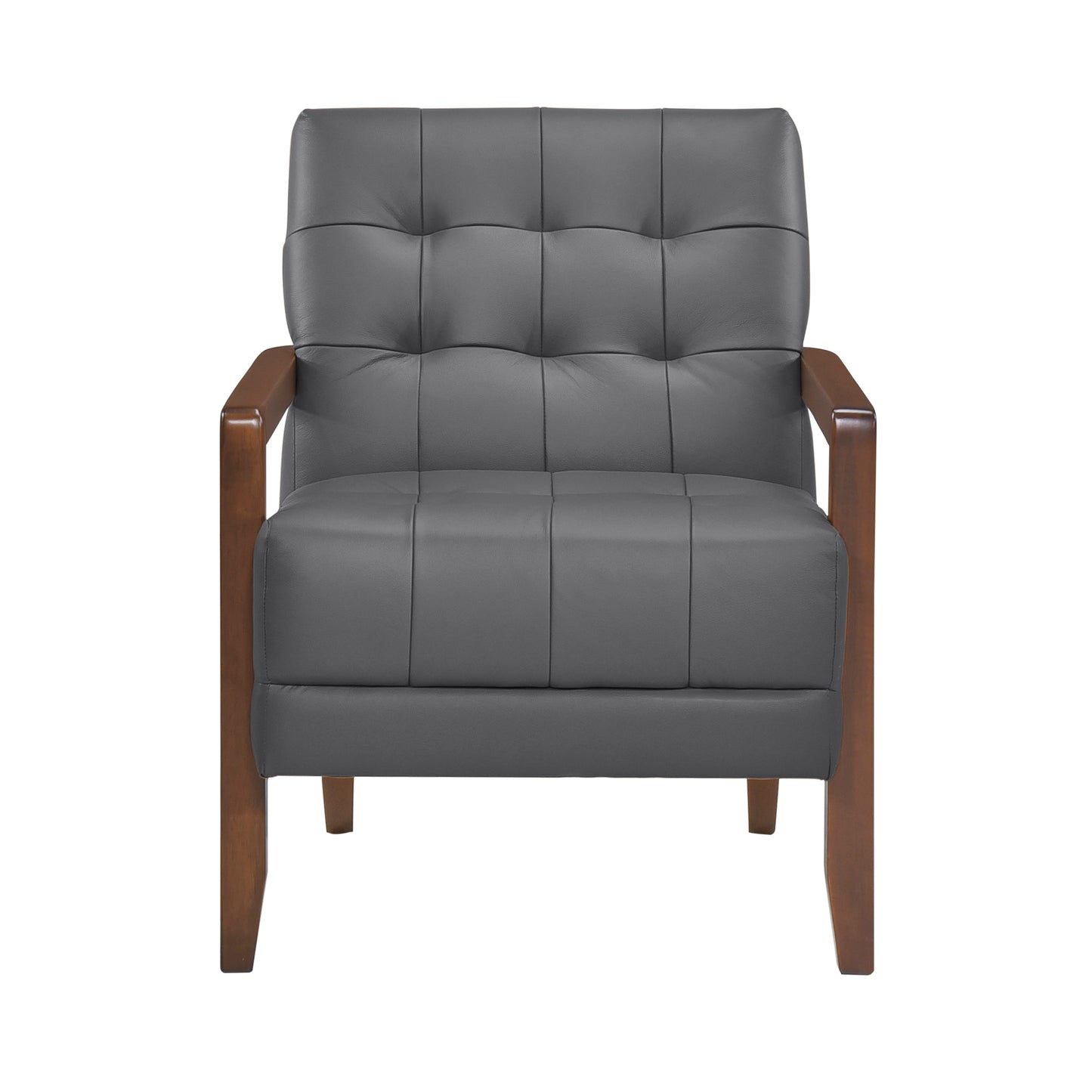 Homelegance Crafton Accent Chair in Gray Fabric with Stylish Design 1010DGY-1