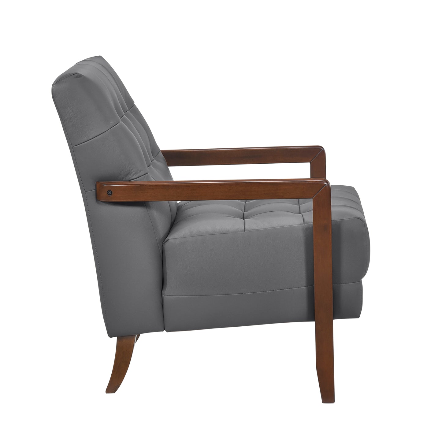 Homelegance Crafton Accent Chair in Gray Fabric with Stylish Design 1010DGY-1