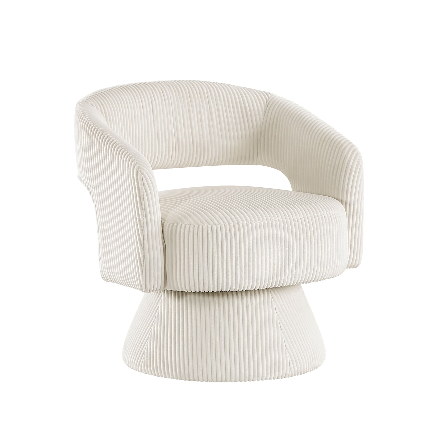 Homelegance Accent Chair Swivel Chair in Beige Corduroy 1013BEG-1