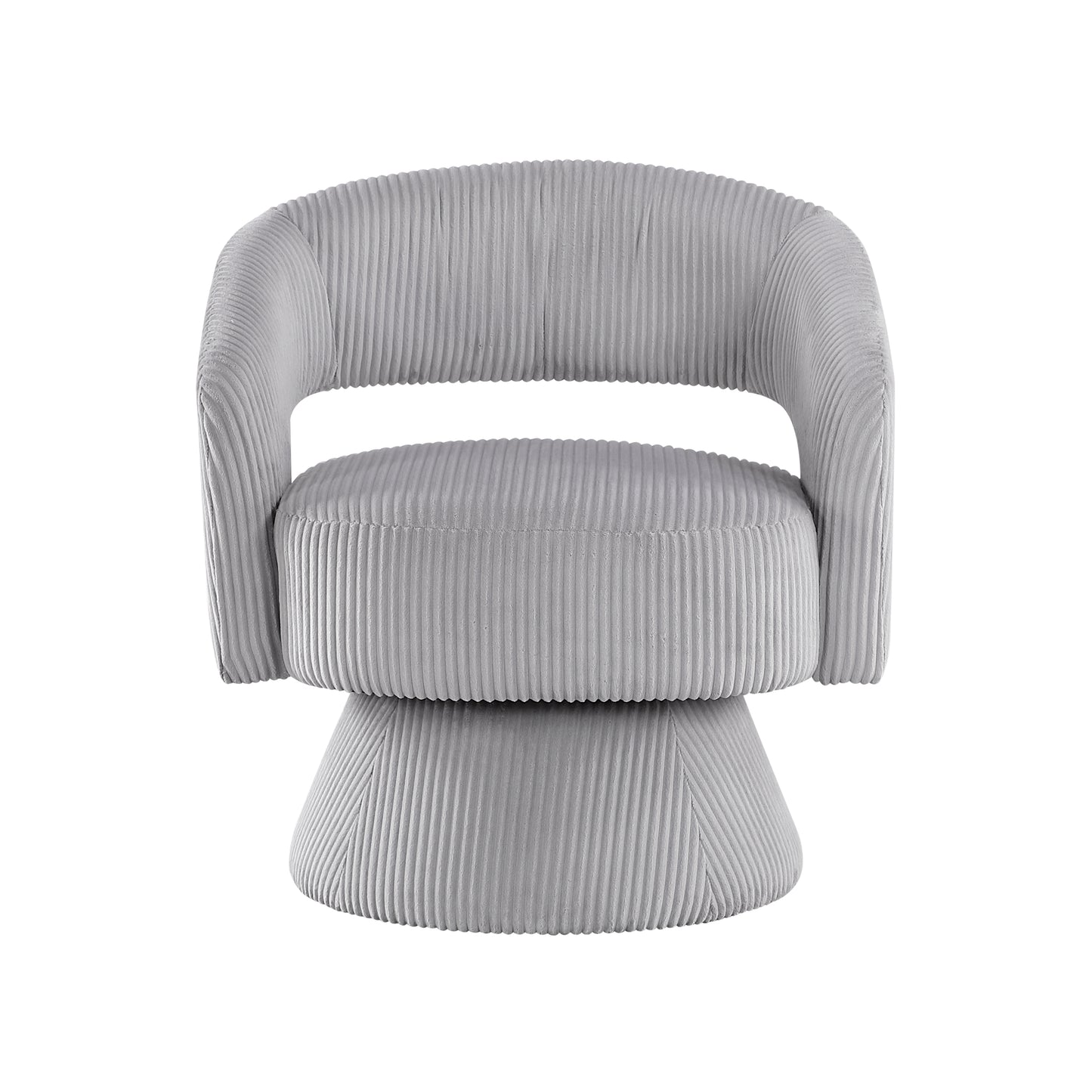 Homelegance Accent Chair Swivel Chair Gray Corduroy Upholstery 1013GRY-1