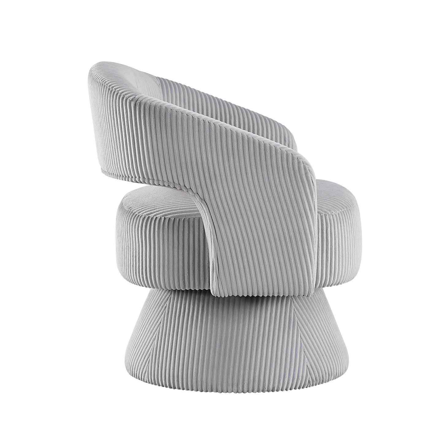 Homelegance Accent Chair Swivel Chair Gray Corduroy Upholstery 1013GRY-1