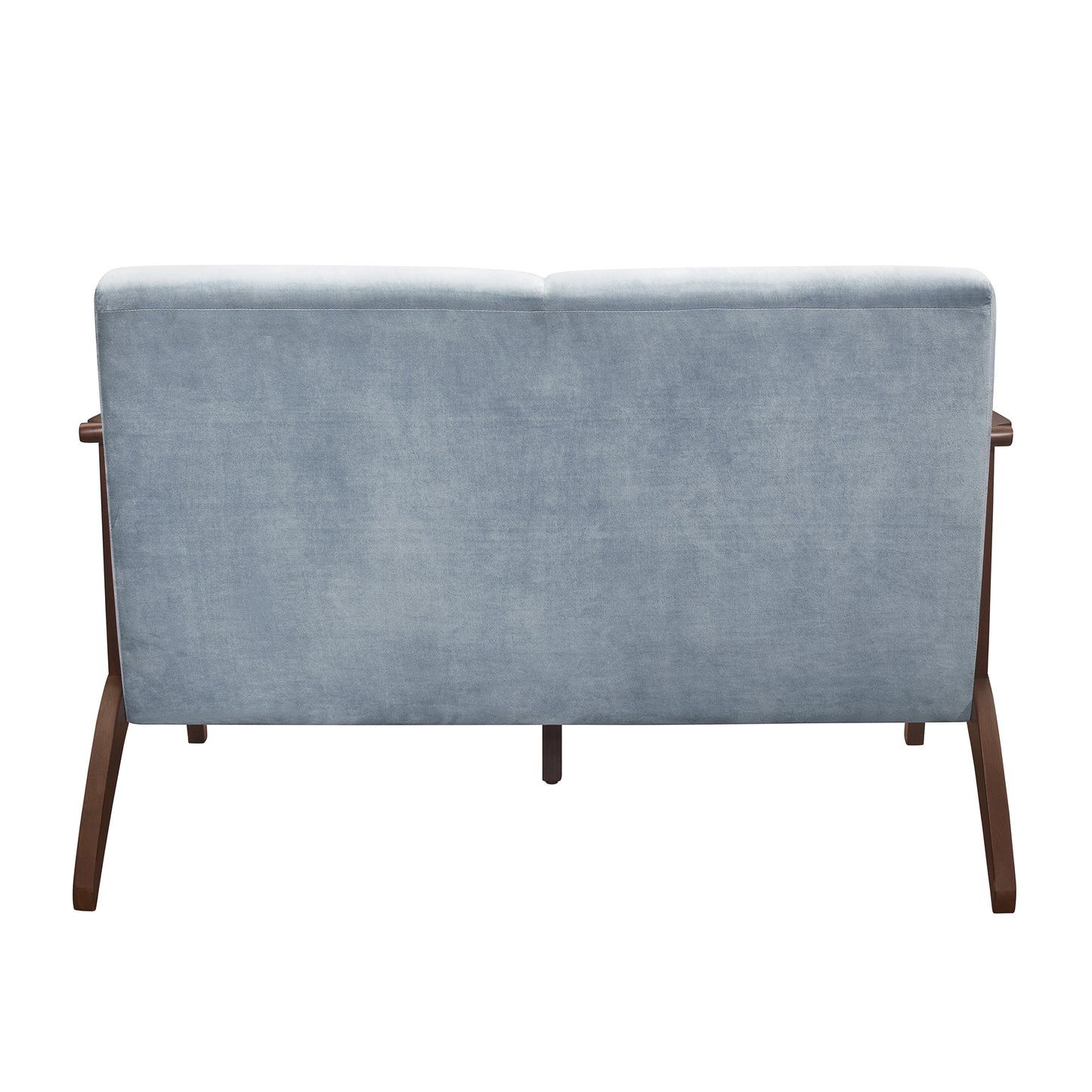 Homelegance Carlson Loveseat in Blue Gray Velvet 1032BGY-2