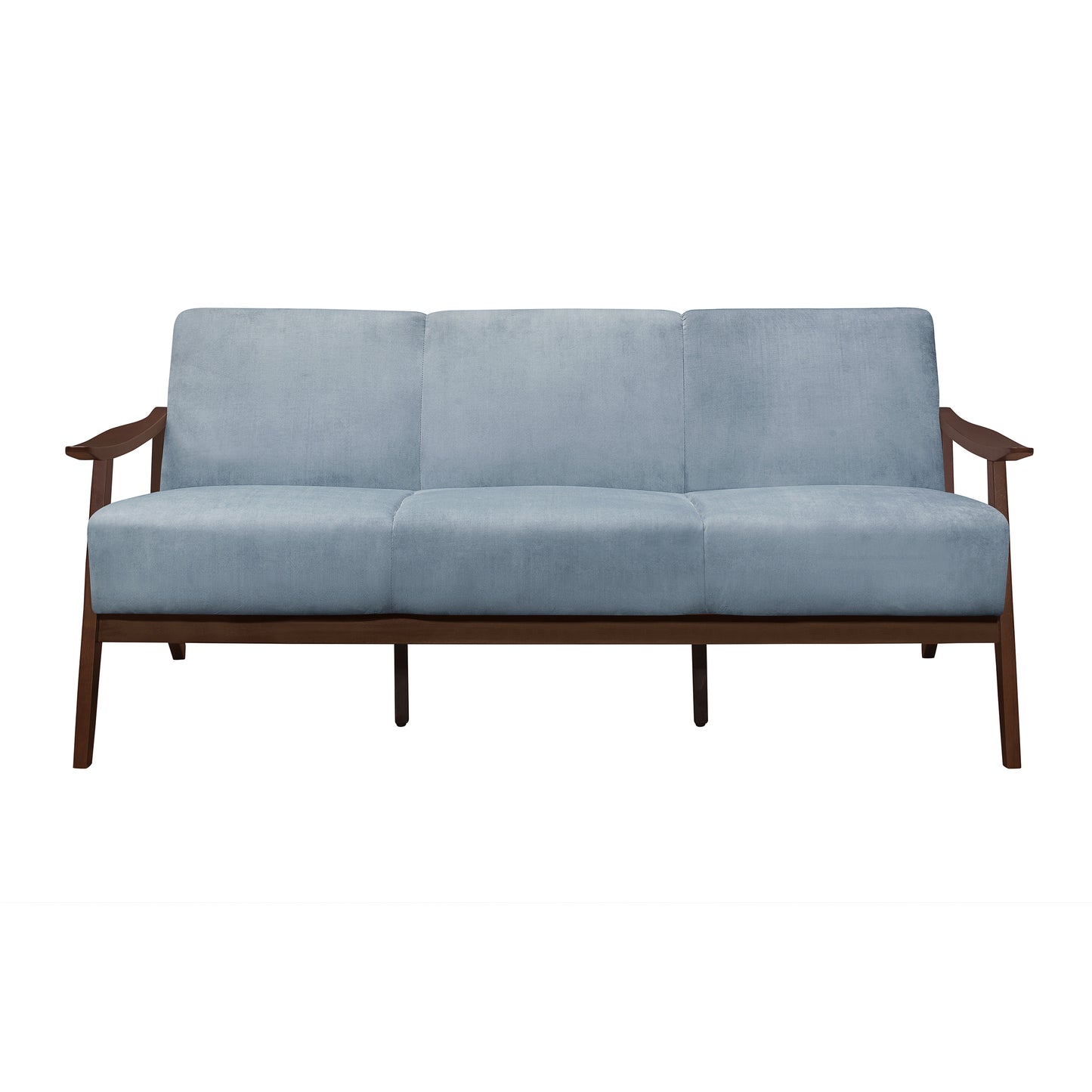Homelegance Carlson Sectional Sofa in Blue-Gray Velvet 1032BGY-3