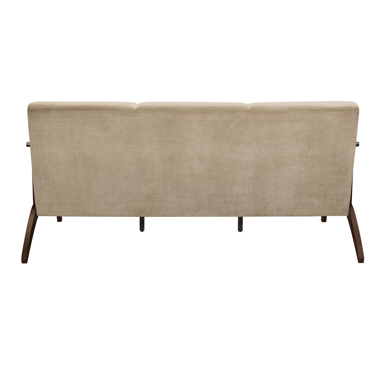 Homelegance Carlson Sectional Sofa Light Brown Velvet Dark Walnut Finish 1032BR-3