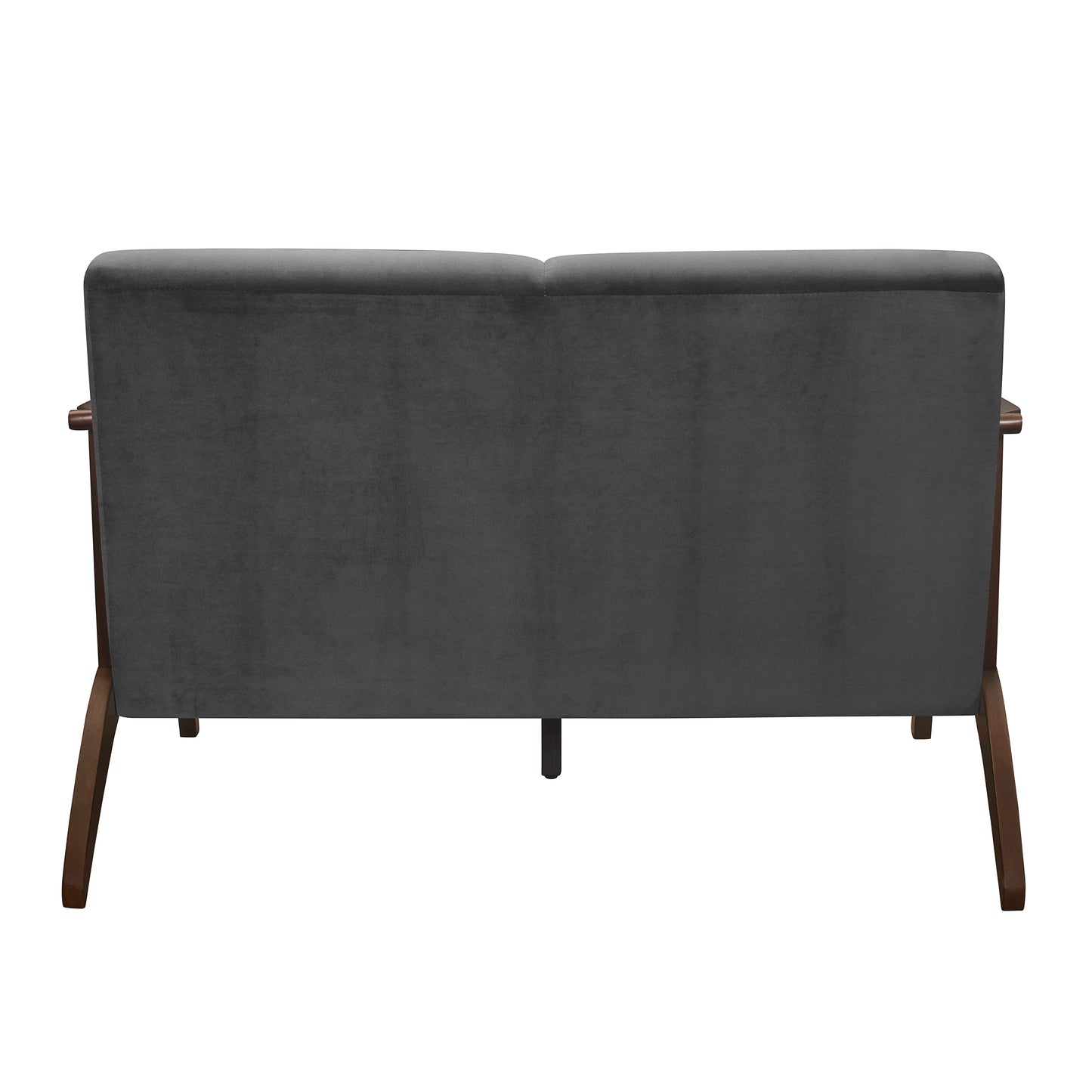 Homelegance Carlson Loveseat Dark Gray Velvet Upholstery 1032DG-2