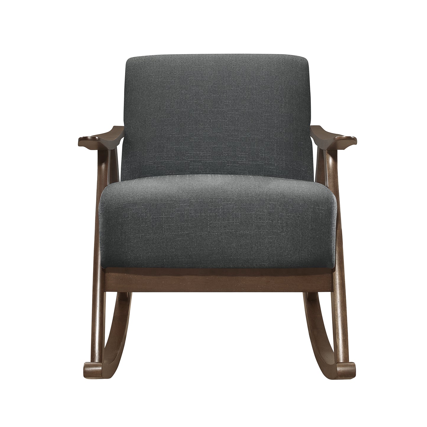 Homelegance Waithe Rocking Chair in Dark Gray Textured Fabric 1034DG-1