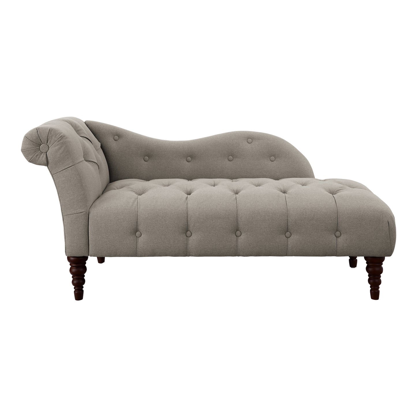 Homelegance Blue Hill Chaises in Brown Textured Fabric with Button Tufting 1044BR-5