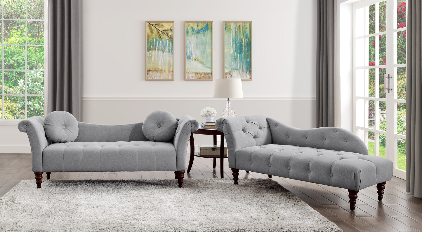 Homelegance Adira Sectional Sofa Dove Gray Elegant Comfort 1045DV-3