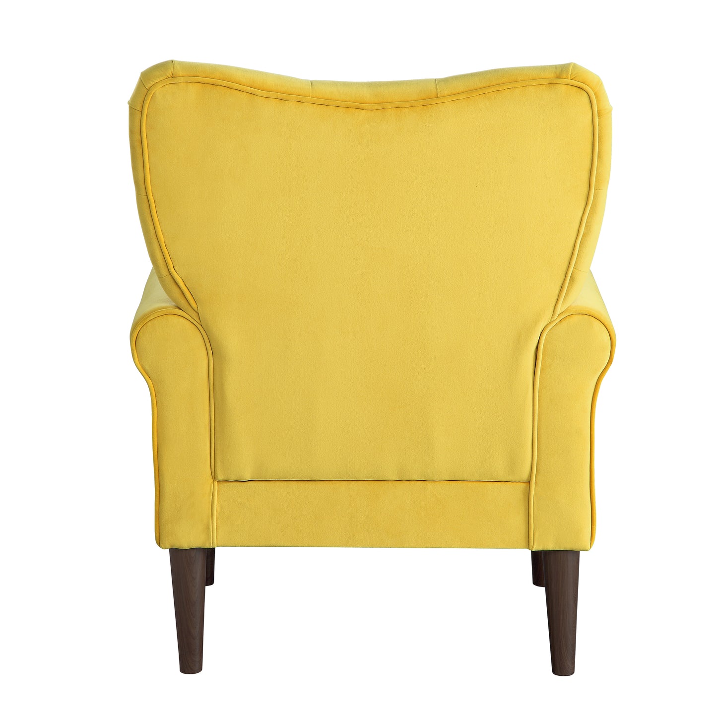 Homelegance Kyrie Accent Chair in Yellow Velvet with Tufted Back 1046YW-1