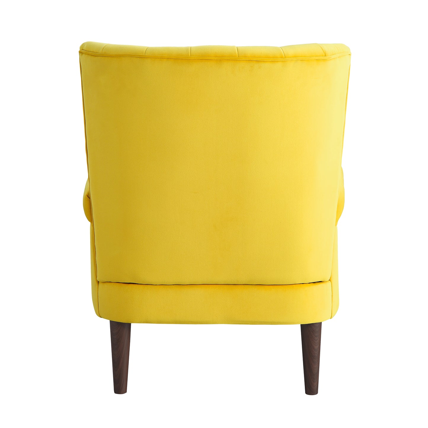 Homelegance Urielle Accent Chair in Yellow Velvet with Channel Tufted Back 1047YW-1
