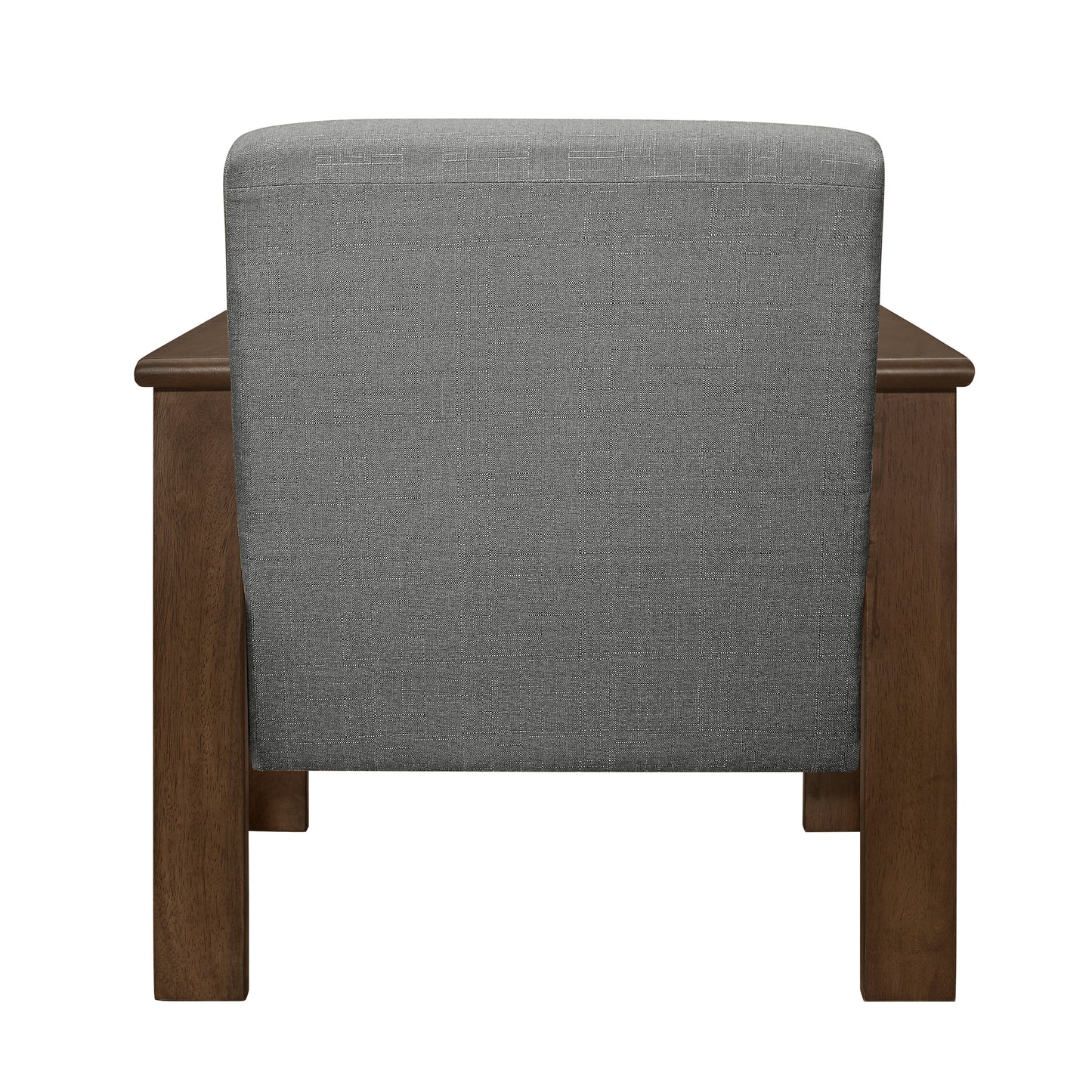 Homelegance Accent Chair with Storage Arms in Gray Textured Fabric 1048GY-1