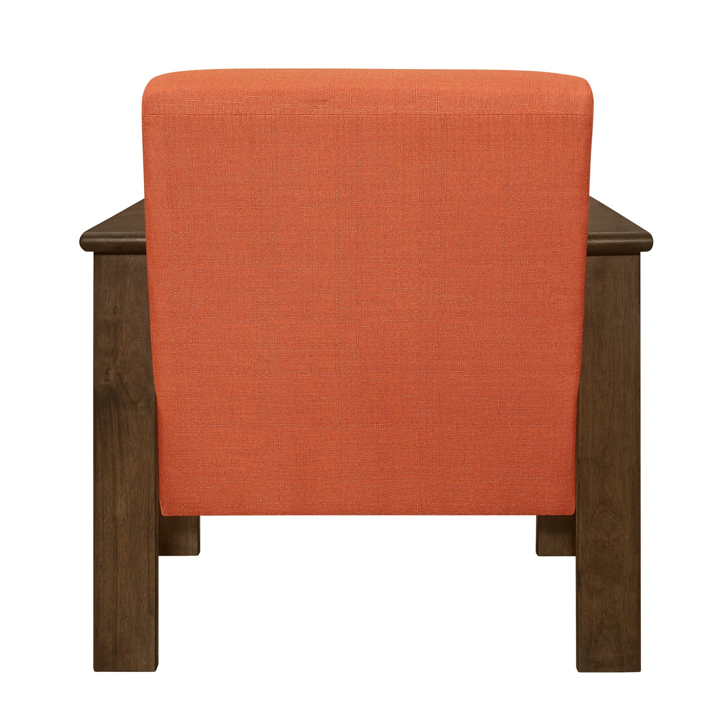 Homelegance Accent Chair with Storage Arms in Textured Orange Fabric 1048RN-1
