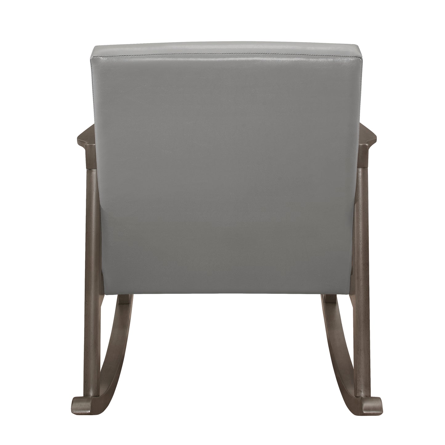 Homelegance Auden Rocking Chair in Light Gray Faux Leather 1049GY-1