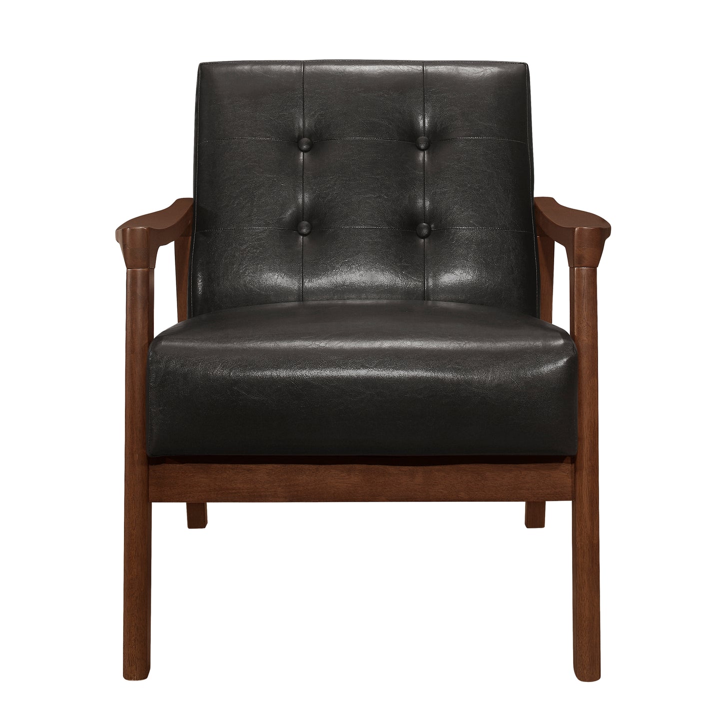 Homelegance Alby Accent Chair Dark Brown Faux Leather 1050DB-1