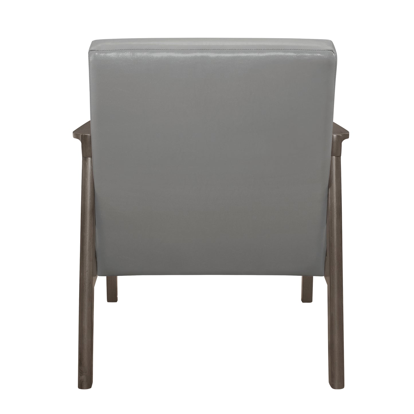 Homelegance Alby Accent Chair in Light Gray Faux Leather 1050GY-1
