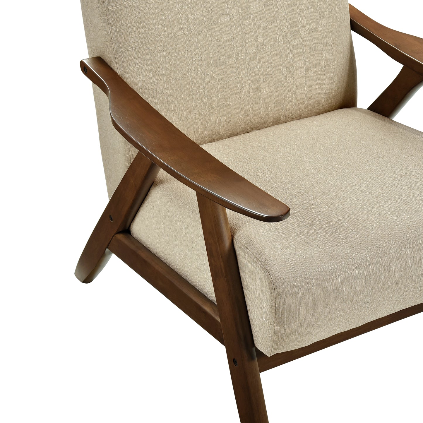 Homelegance Kalmar Accent Chair in Light Brown Textured Fabric 1077BR-1
