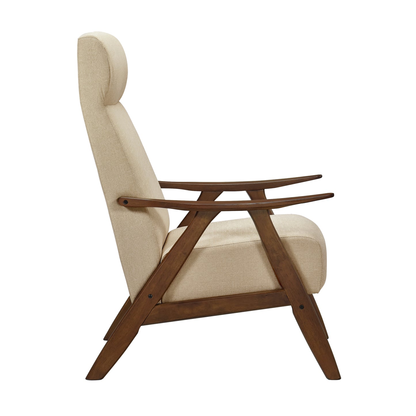 Homelegance Kalmar Accent Chair in Light Brown Textured Fabric 1077BR-1