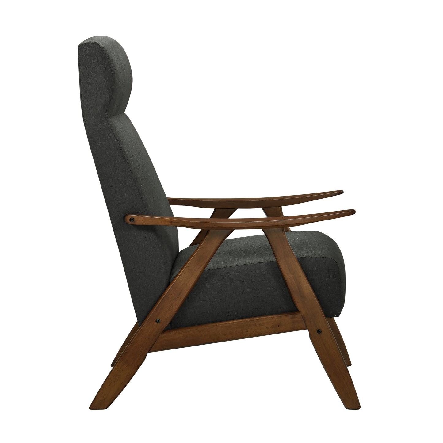 Homelegance Kalmar Accent Chair in Dark Gray Textured Fabric 1077DG-1