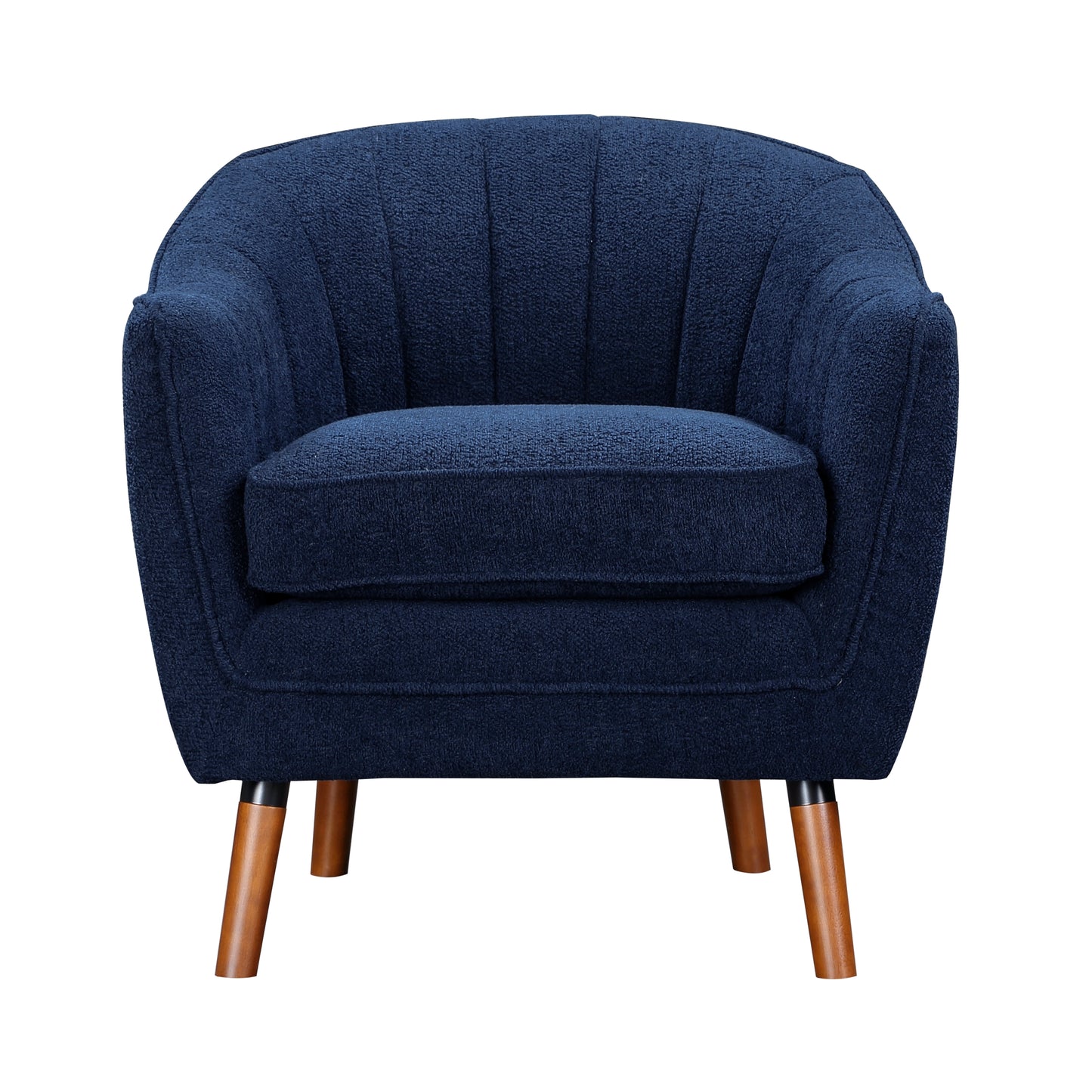 Homelegance Cutler Accent Chair in Textured Blue Fabric with Solid Wood Legs 1081BU-1