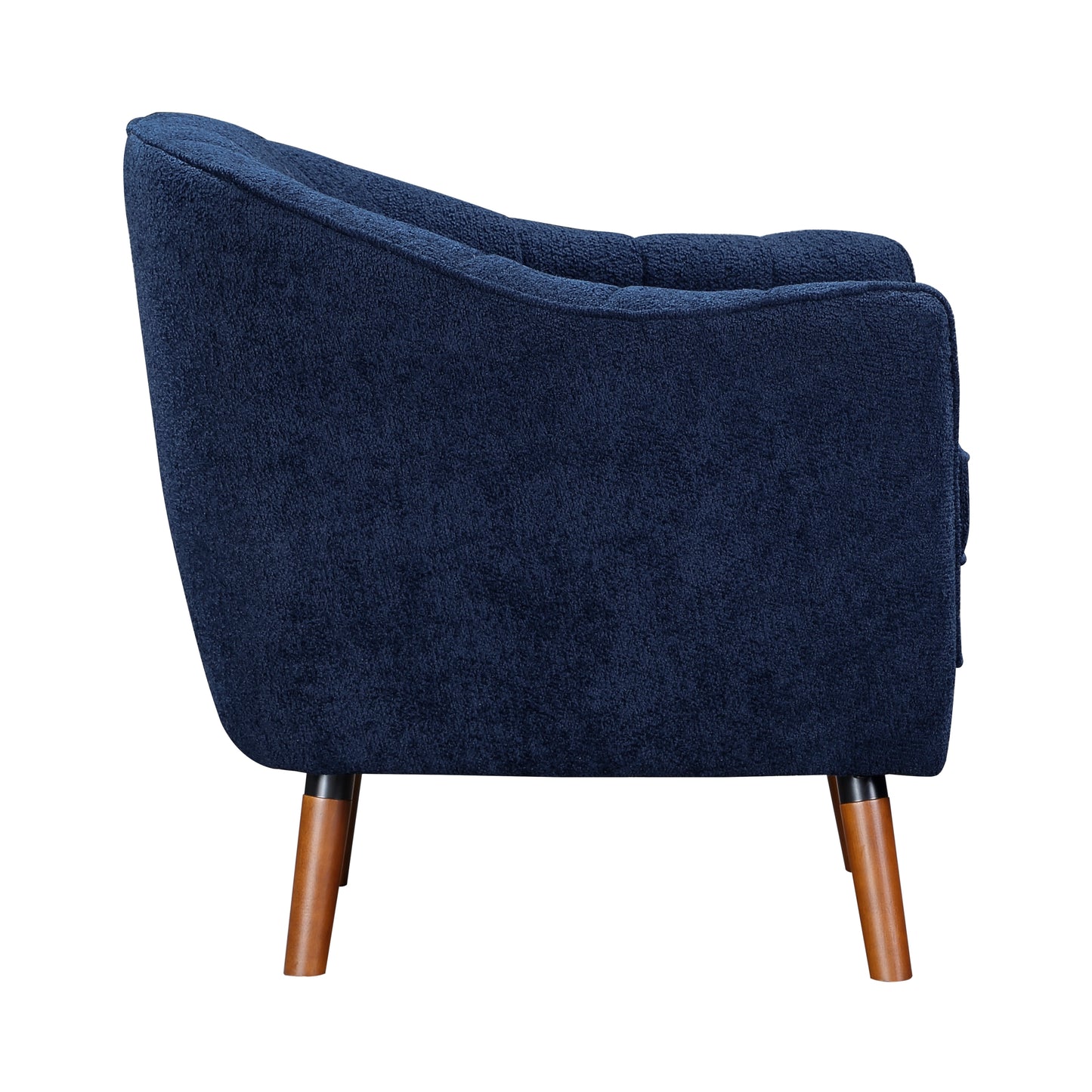 Homelegance Cutler Accent Chair in Textured Blue Fabric with Solid Wood Legs 1081BU-1