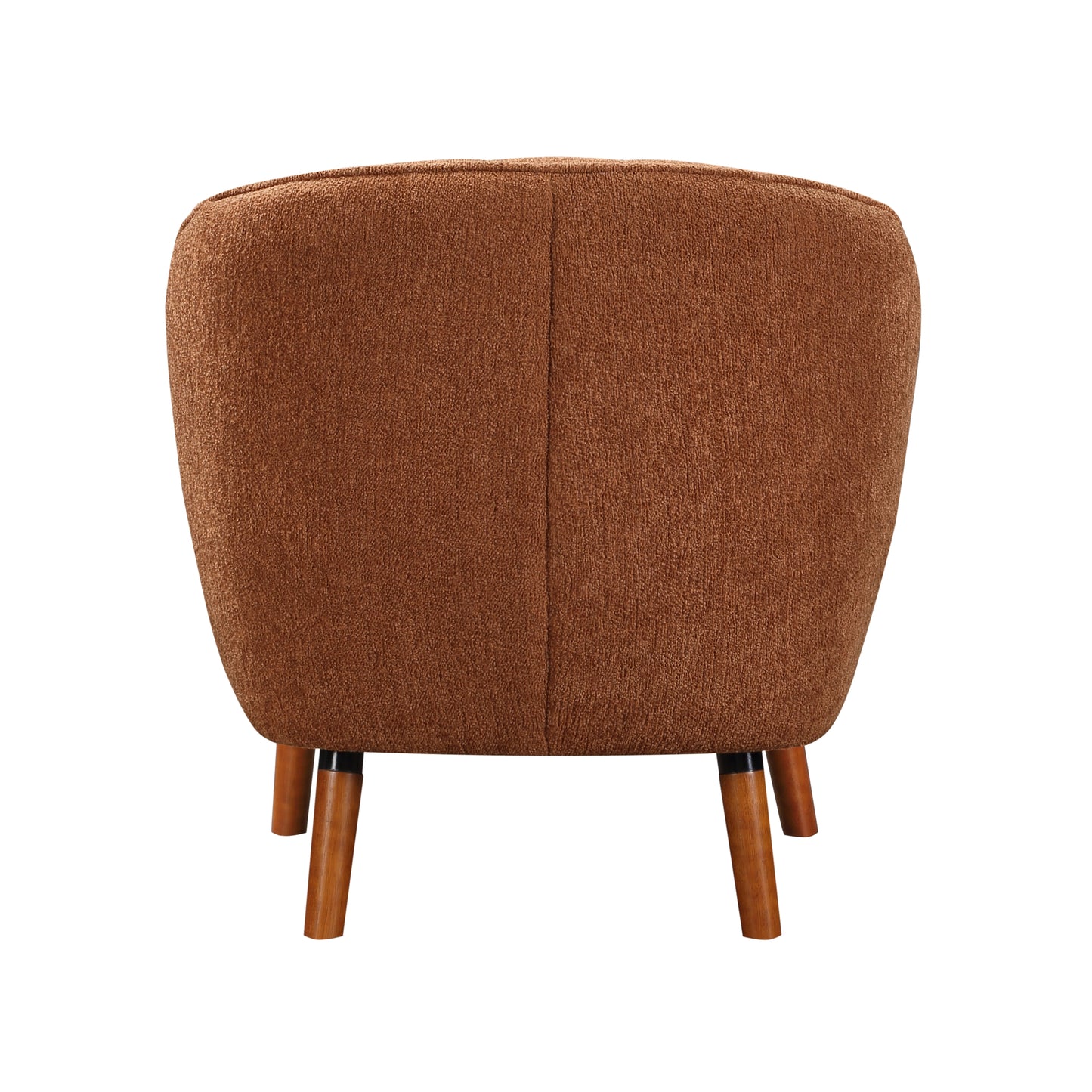 Homelegance Cutler Accent Chair in Rust Textured Fabric with Solid Wood Legs 1081RU-1
