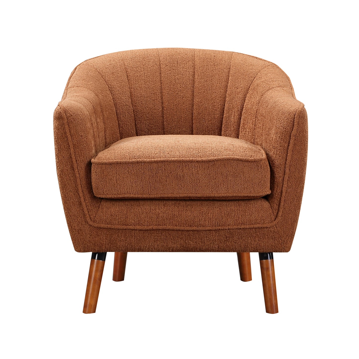 Homelegance Cutler Accent Chair in Rust Textured Fabric with Solid Wood Legs 1081RU-1