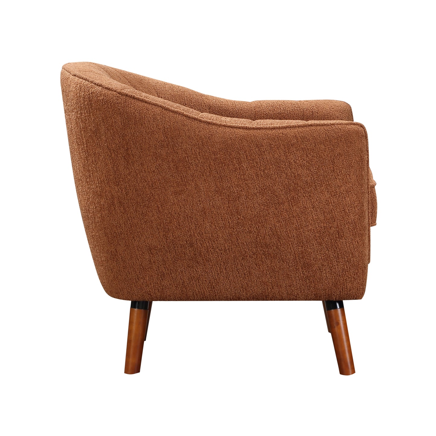 Homelegance Cutler Accent Chair in Rust Textured Fabric with Solid Wood Legs 1081RU-1