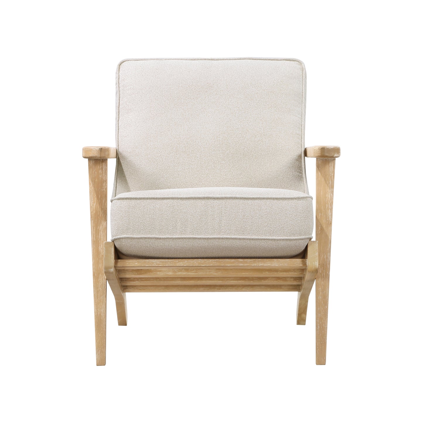 Homelegance Chandler Accent Chair in Wire Brushed Antique Natural Finish 1082BE-1