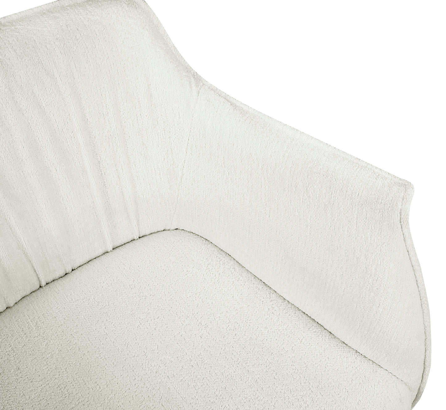 Homelegance Rachael Accent Chair in White Boucle with Gold Metal Legs 1085F1S