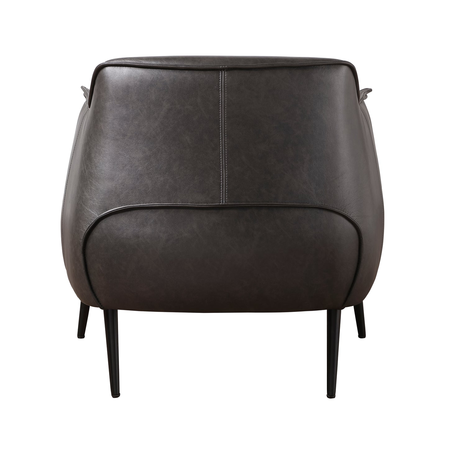 Homelegance Rachael Accent Chair in Brown Faux Leather with Metal Legs 1085F2S