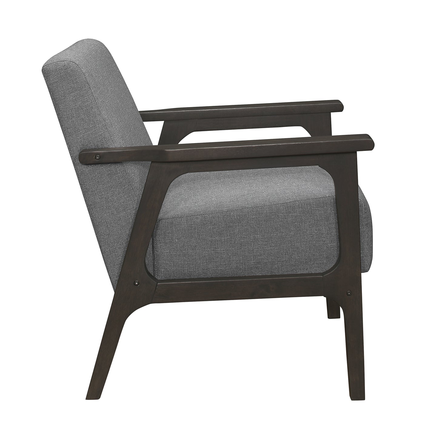 Homelegance Ocala Accent Chair in Textured Gray Fabric with Antique Gray Finish 1103GY-1
