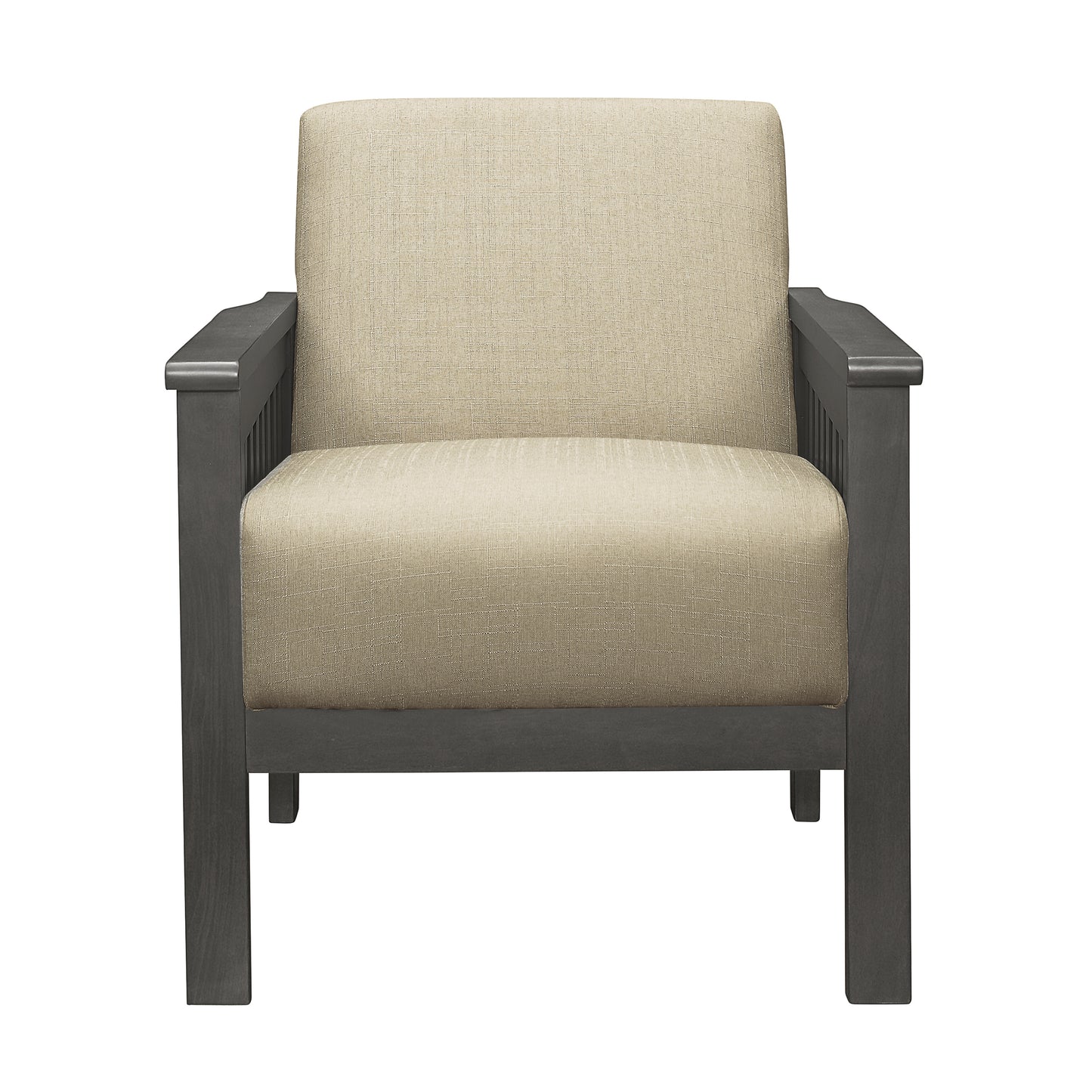 Homelegance Lewiston Accent Chair in Light Brown Textured Fabric 1104BR-1