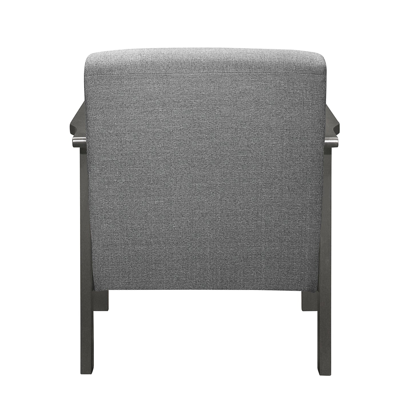 Homelegance Lewiston Accent Chair in Textured Gray Fabric with Antique Gray Finish 1104GY-1