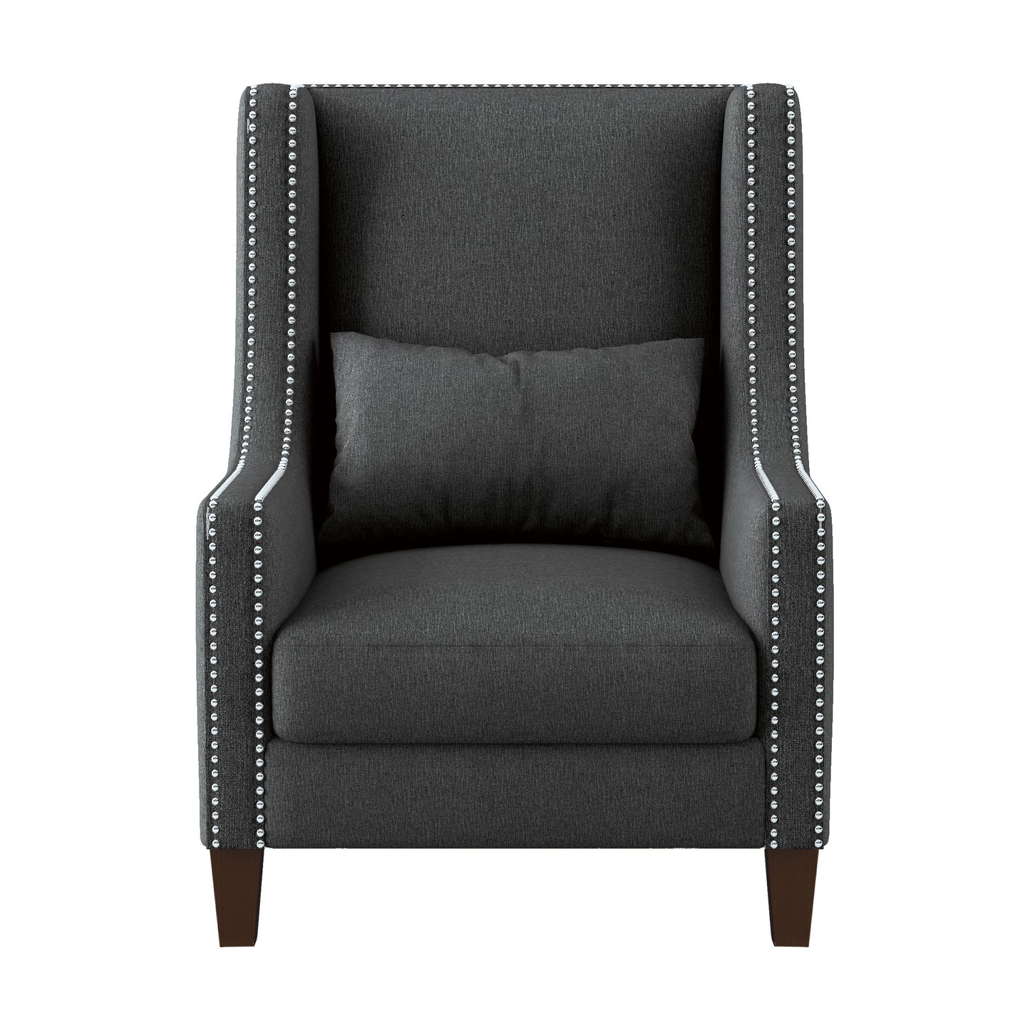 Homelegance Keller Accent Chair in Dark Gray Textured Fabric 1114DG-1