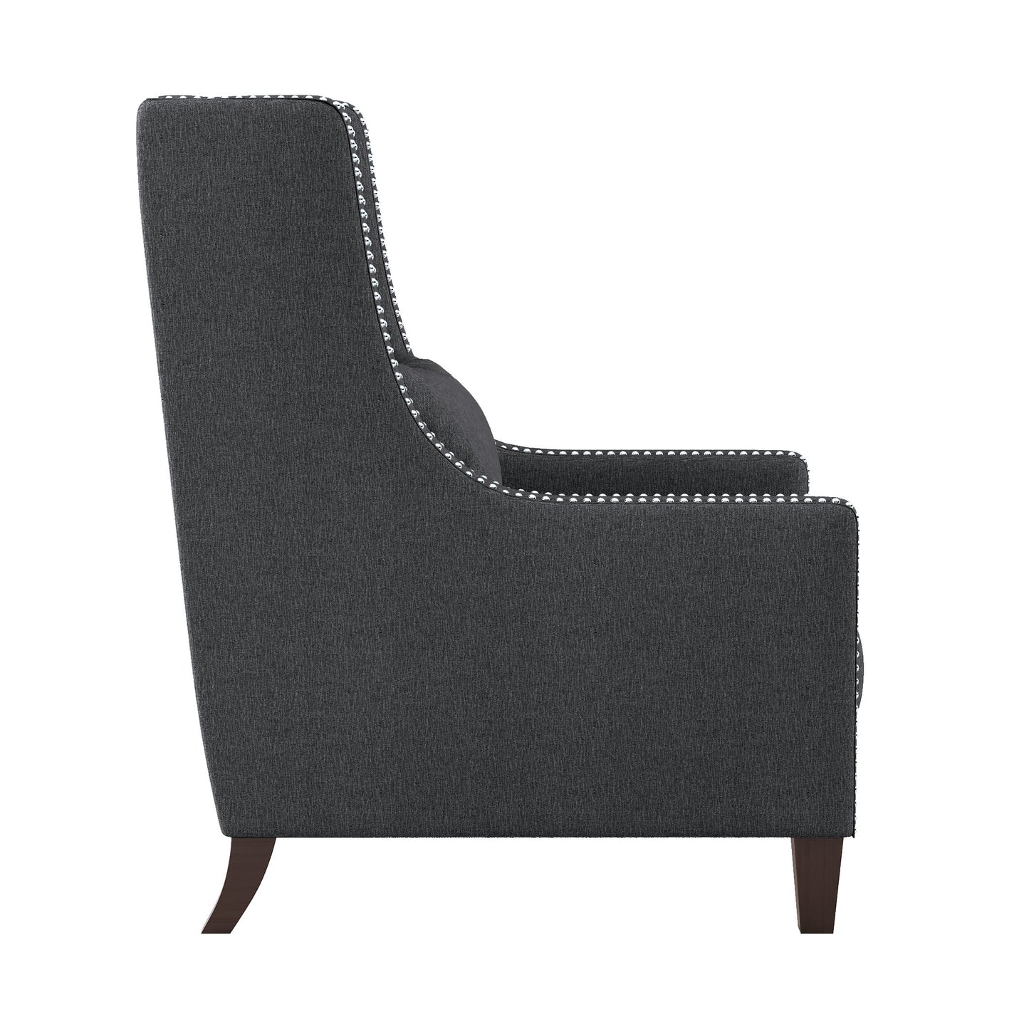 Homelegance Keller Accent Chair in Dark Gray Textured Fabric 1114DG-1
