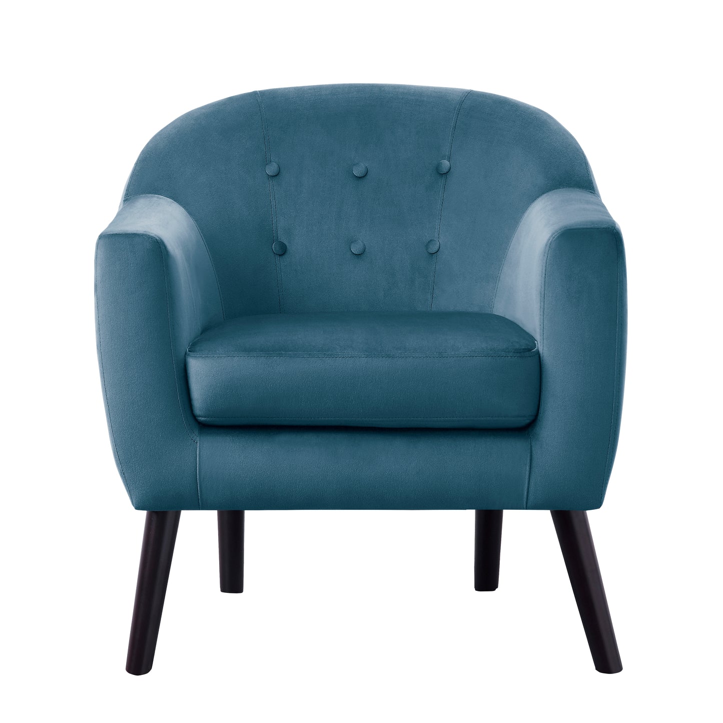 Homelegance Quill Accent Chair in Blue Velvet with Button Tufting 1127BU-1