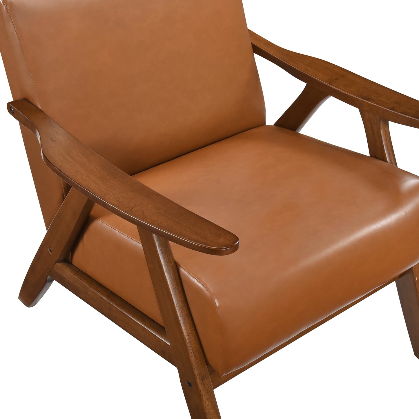 Homelegance Accent Chair in Rich Brown Upholstery Stylish Comfort 1138BRPU-1