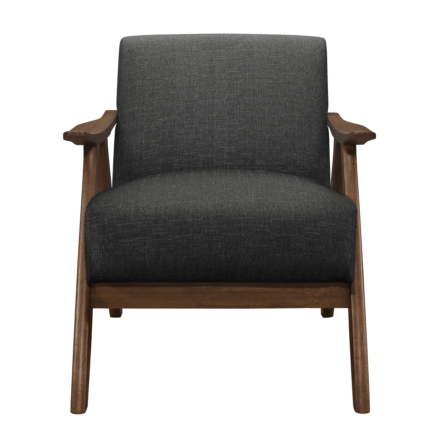 Homelegance Damala Accent Chair in Dark Gray Textured Fabric 1138DG-1