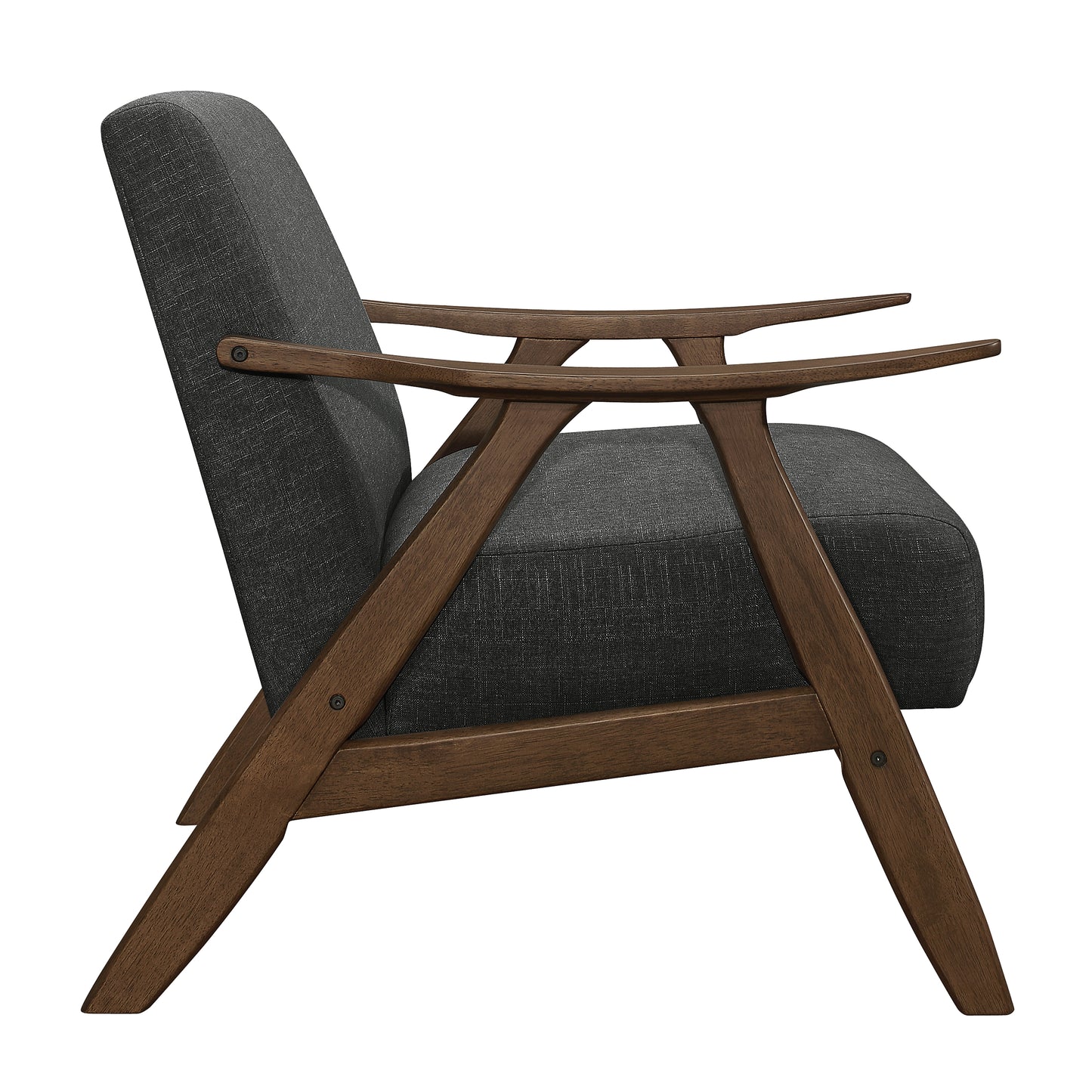 Homelegance Damala Accent Chair in Dark Gray Textured Fabric 1138DG-1
