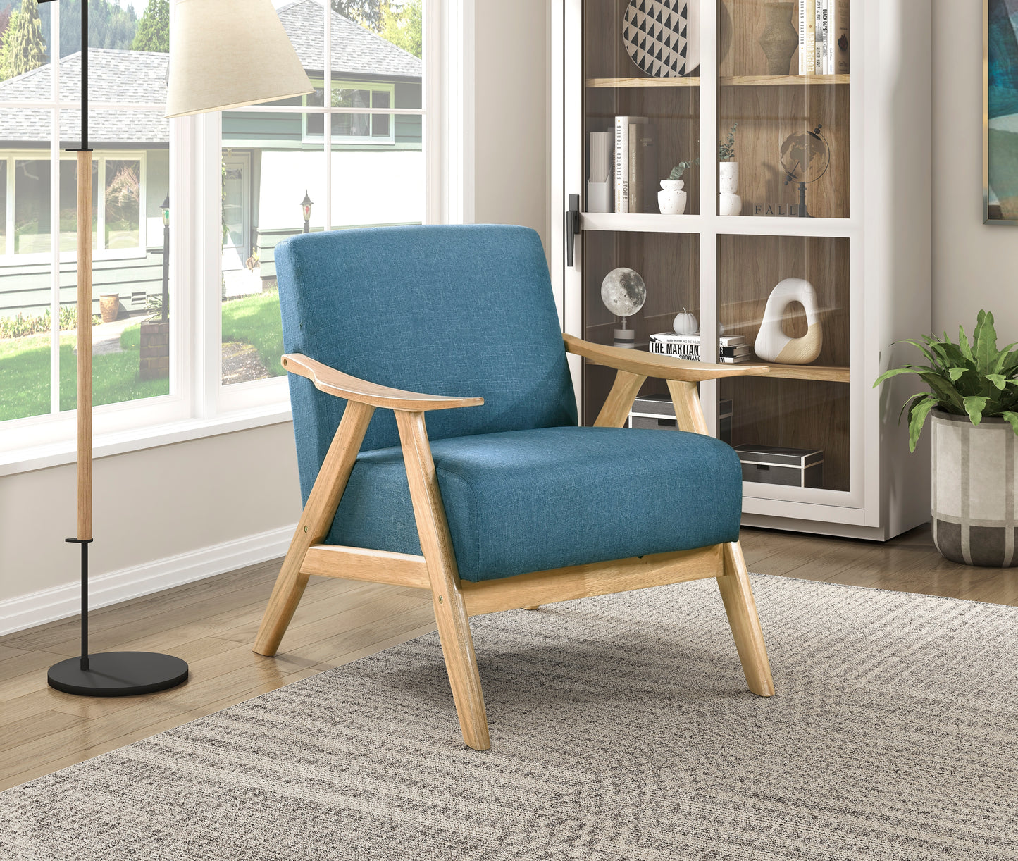 Homelegance Accent Chair in Rich Brown Fabric with Elegant Design 1138NABU-1