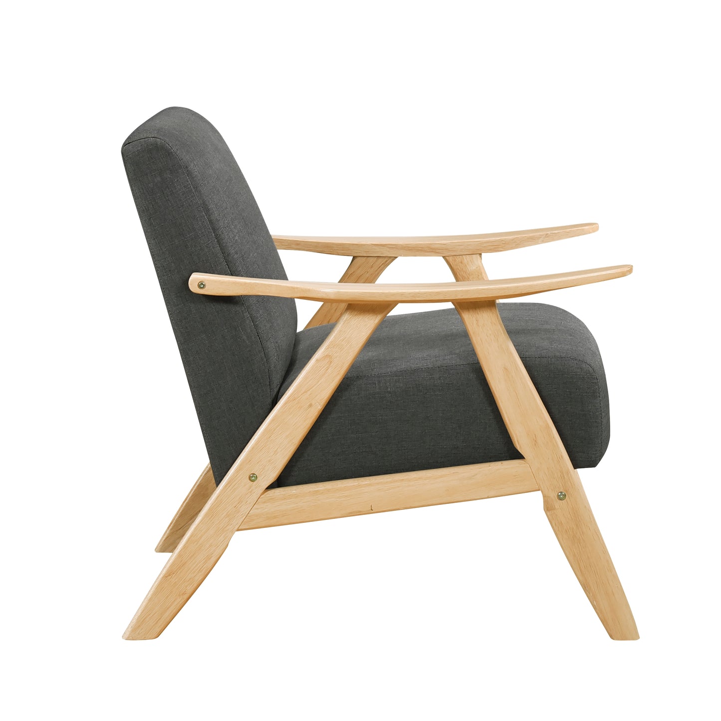 Homelegance Accent Chair in Gray Fabric with Stylish Design 1138NADG-1