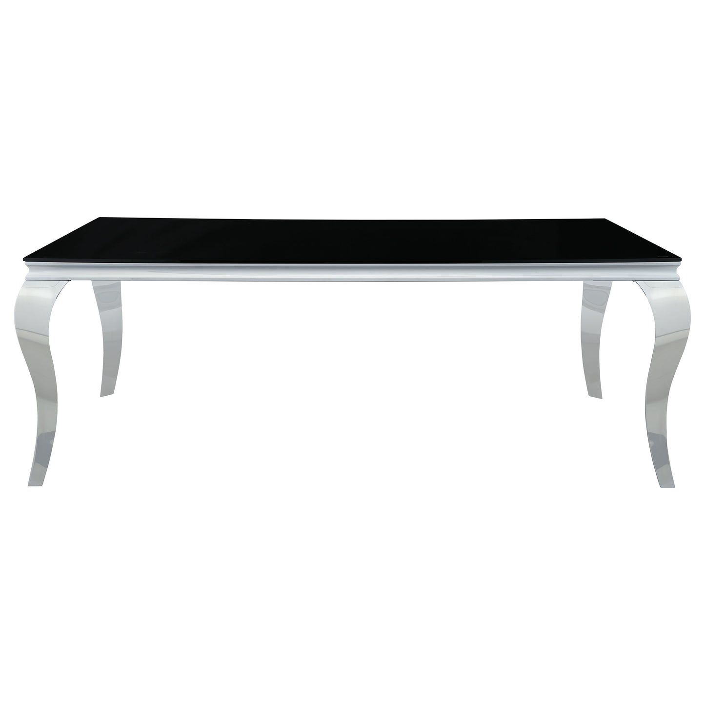 Carone 5-piece 81" Rectangular Black Glass Dining Set Grey